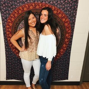 White off the shoulder bodysuit!